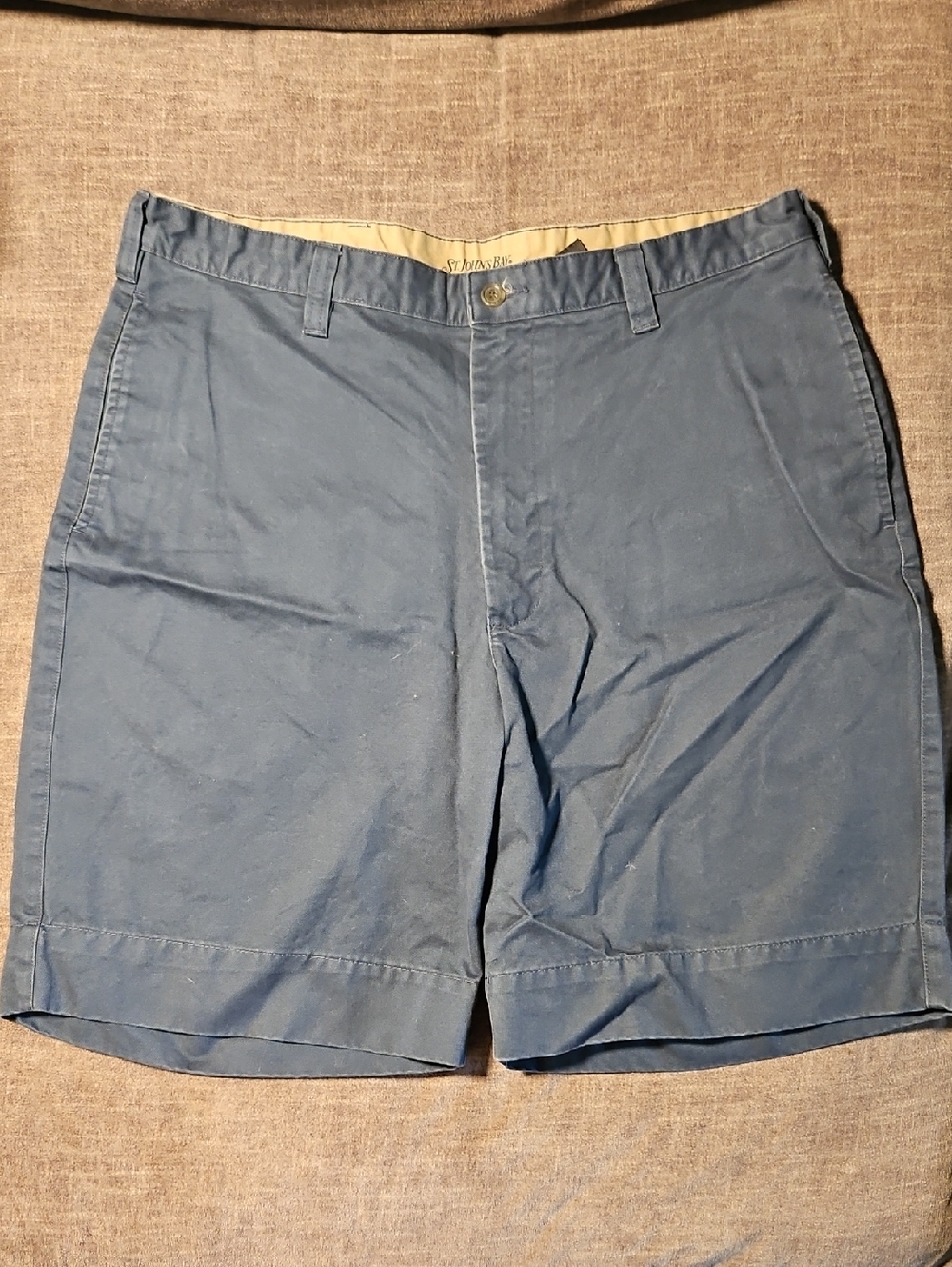 St. John's Bay Slate Blue Flat-Front Men's Shorts